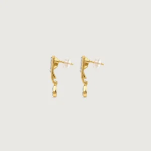 Linear Poise Diamond Drop Earrings